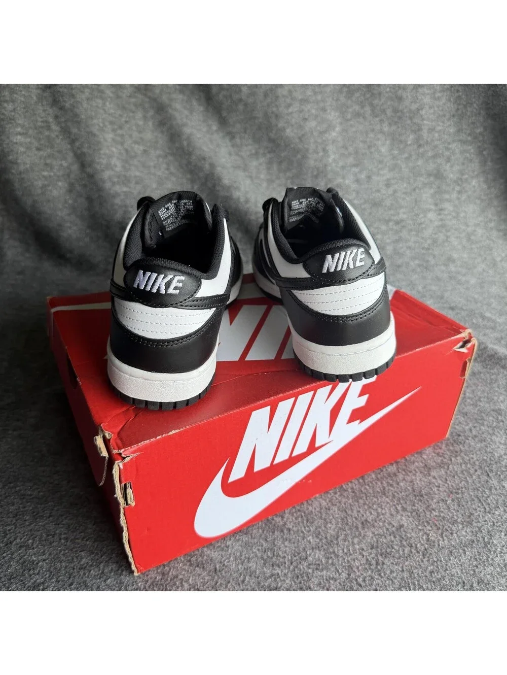 Nike Dunk Low Shoes Youth 7Y Panda GS Basketball Sneakers CW1590-100